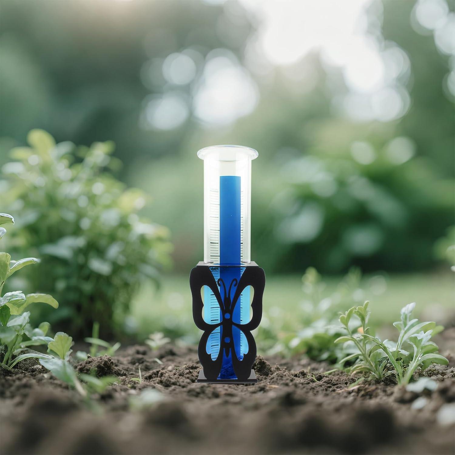 Medidor de Lluvia TBWHL 17.78 cm con Soporte Acero Inoxidable