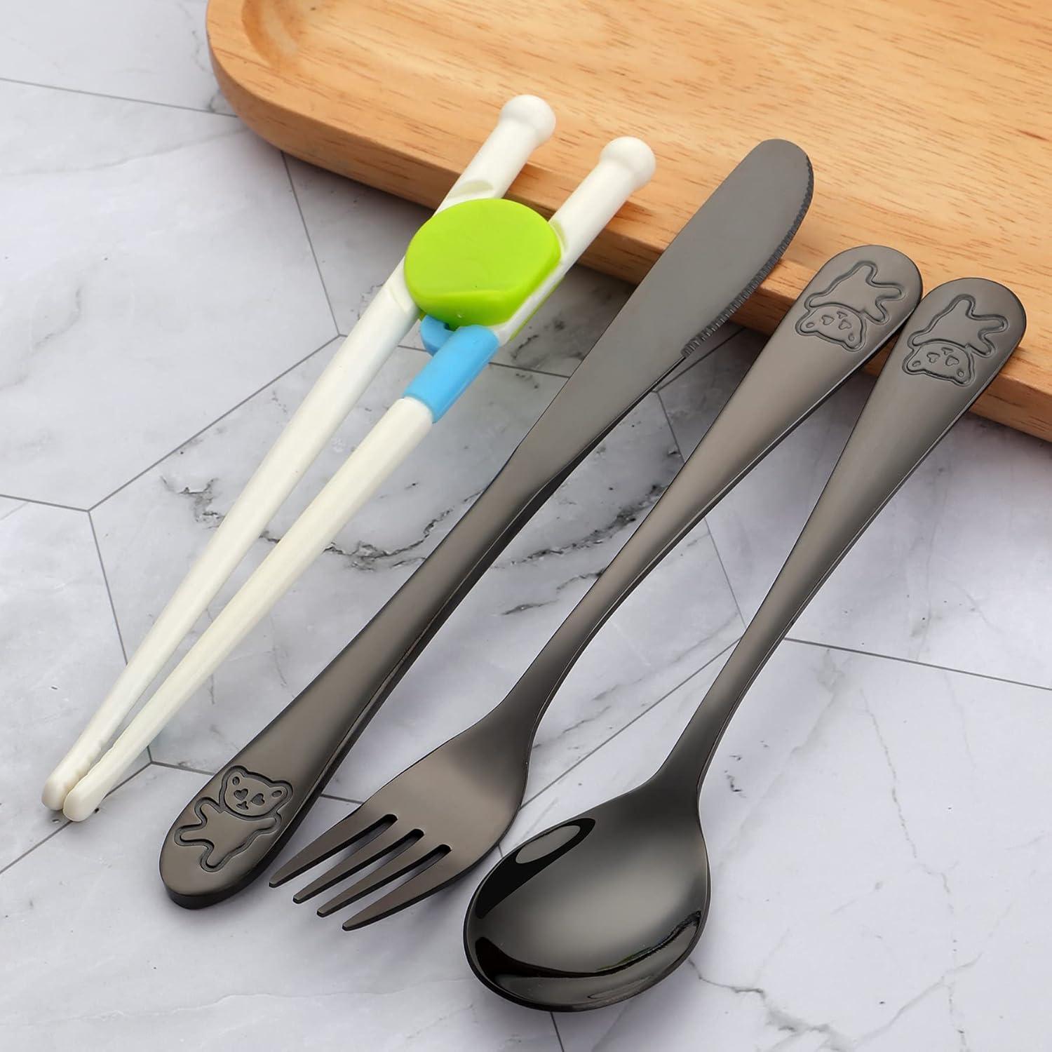 Juego de Cubiertos para Niños Poylim Acero Inoxidable 8 Piezas