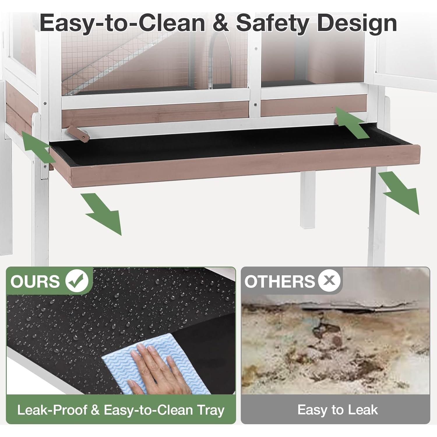 Jaula para Cobayas MEDEHOO AIR53 - Multi-Nivel 93x50x93 cm