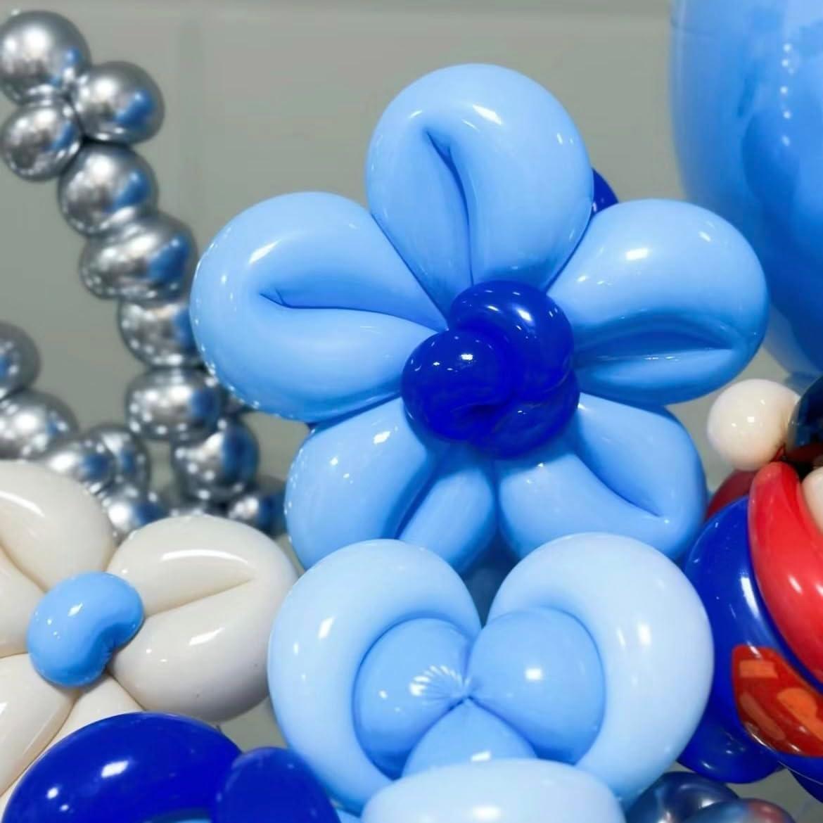 100 Globos Azul Bebé EBLLIWSM 30 cm para Fiestas y Cumpleaños