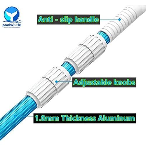 Palo Telescópico de Piscina POOLWHALE 3.66 m Aluminio Azul