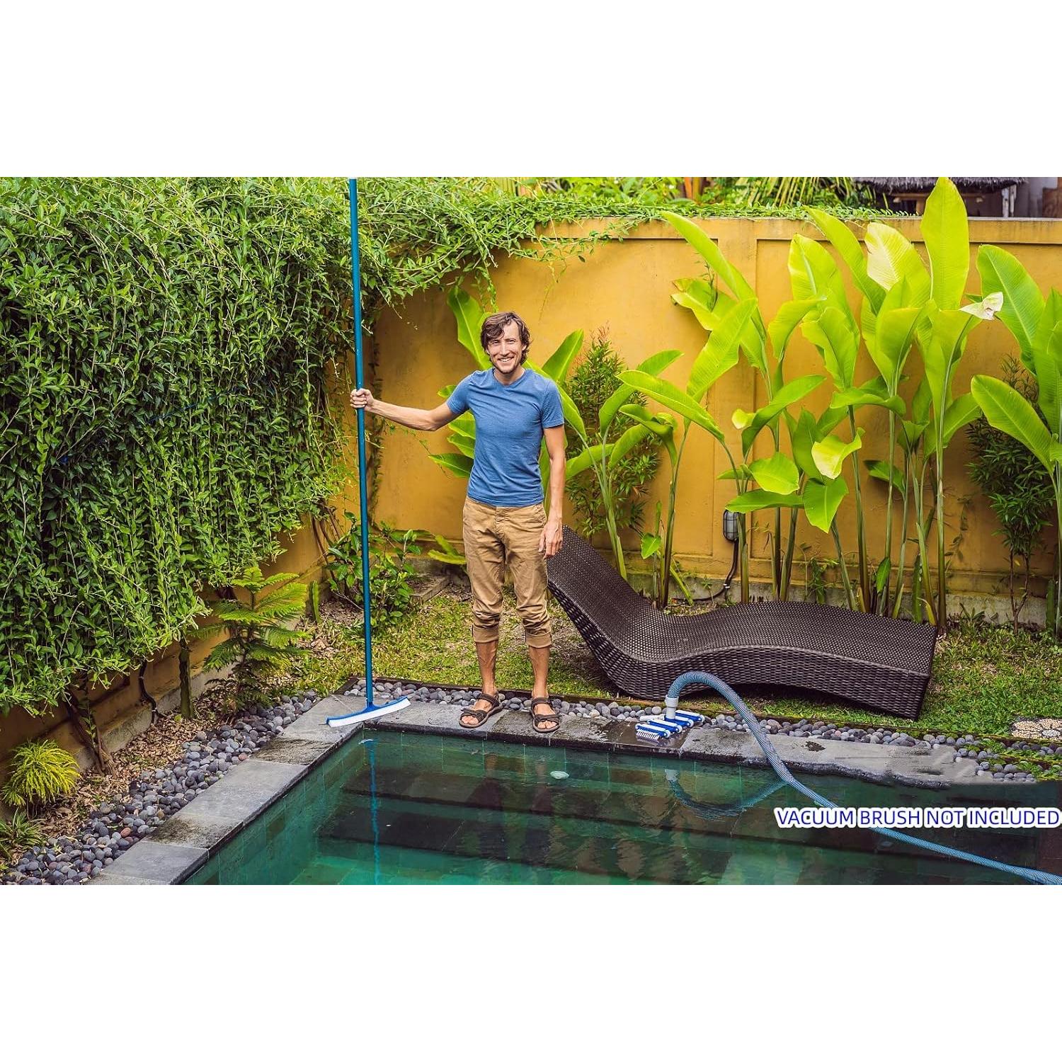 Palo Telescópico de Piscina POOLWHALE 3.66 m Aluminio Azul