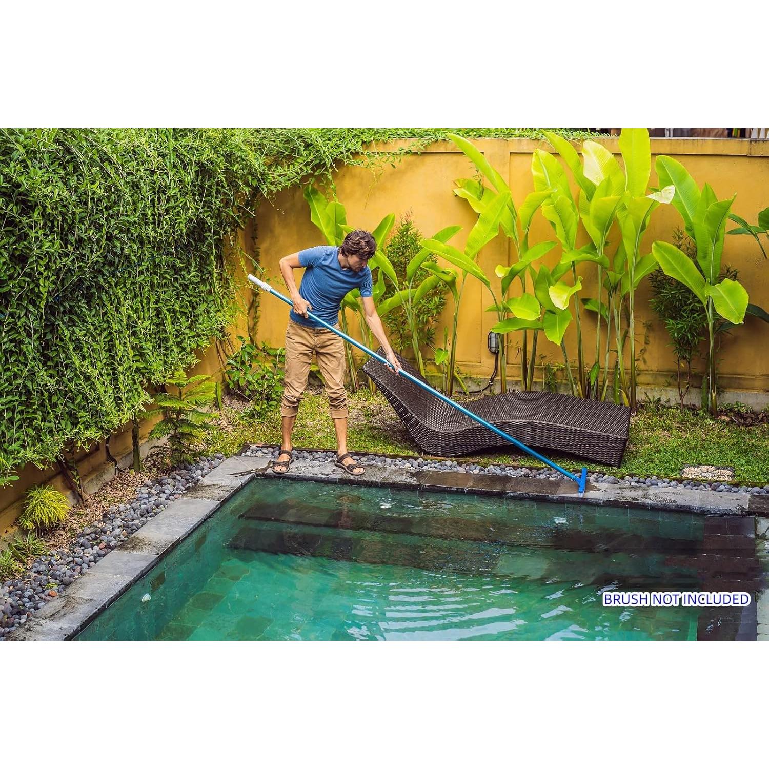 Palo Telescópico de Piscina POOLWHALE 3.66 m Aluminio Azul