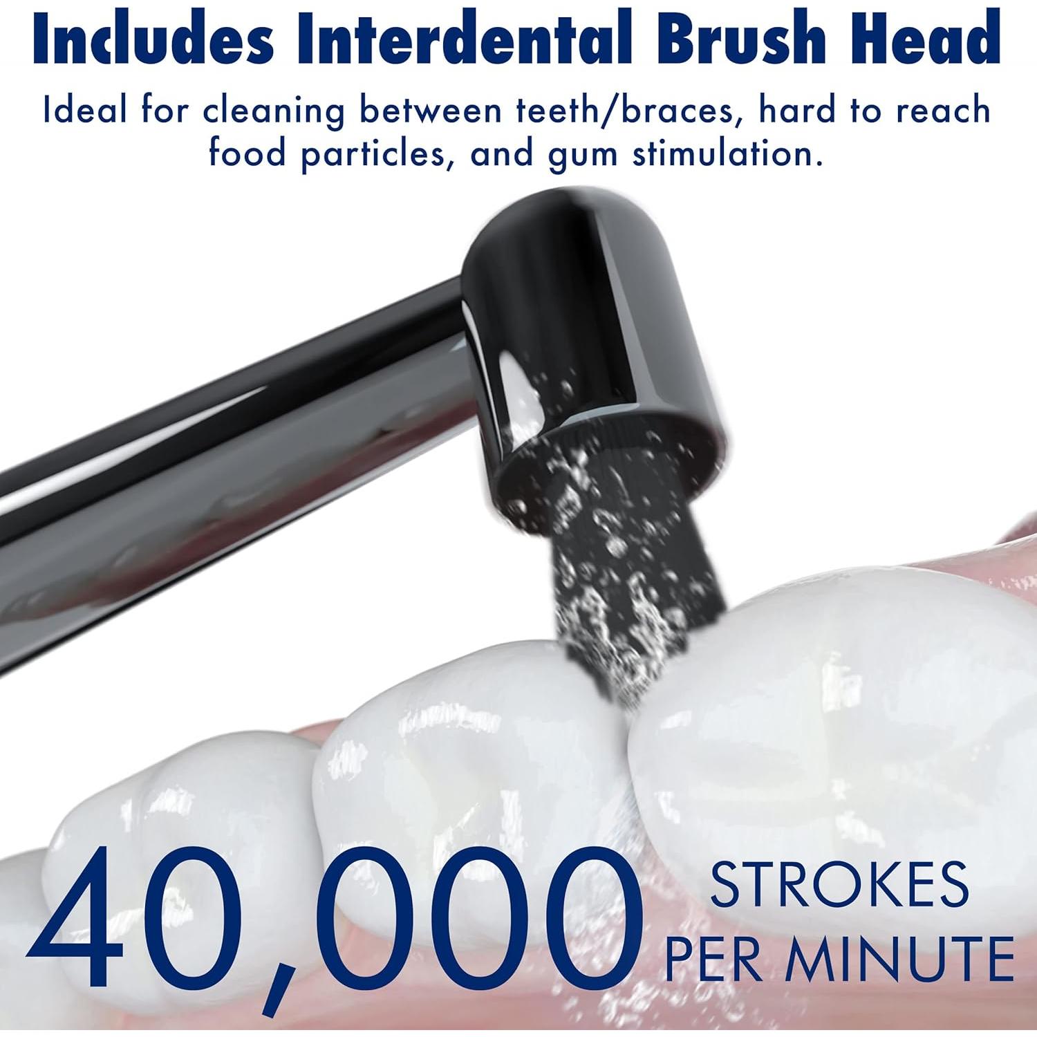 Cepillo de dientes eléctrico Sonic-FX 3 modos recargable negro