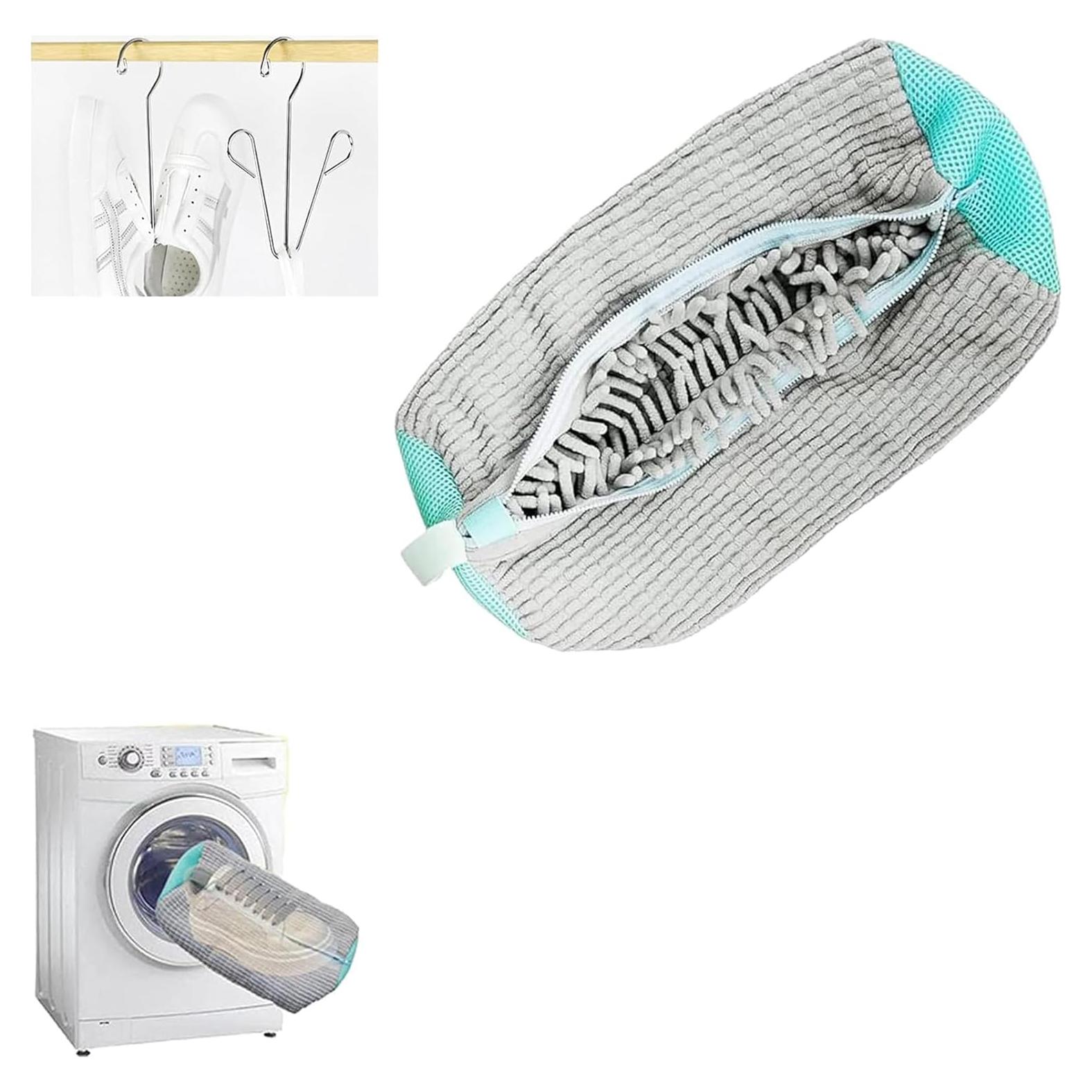 Bolsa de Lavado de Zapatos LYiFanfs Reutilizable 38x19 cm Gris
