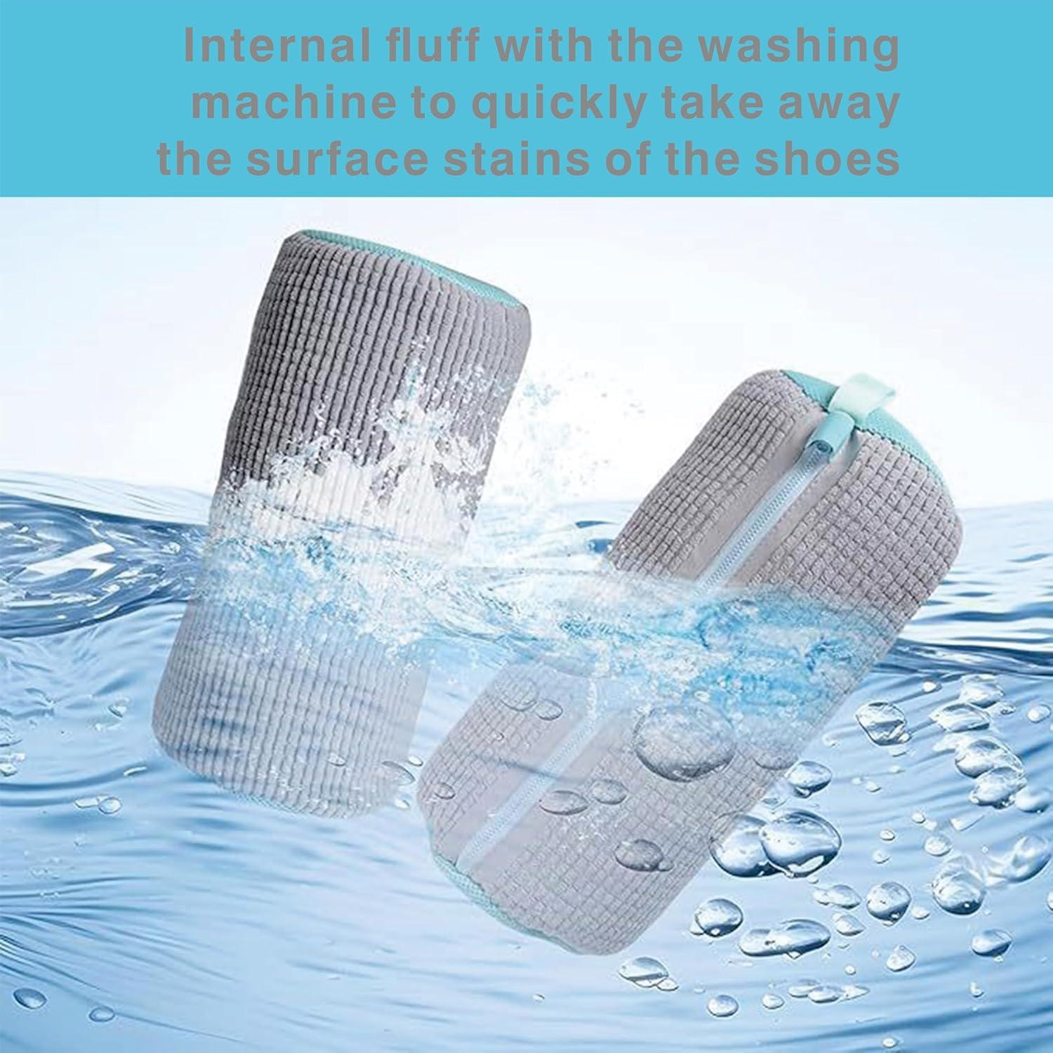 Bolsa de Lavado de Zapatos LYiFanfs Reutilizable 38x19 cm Gris