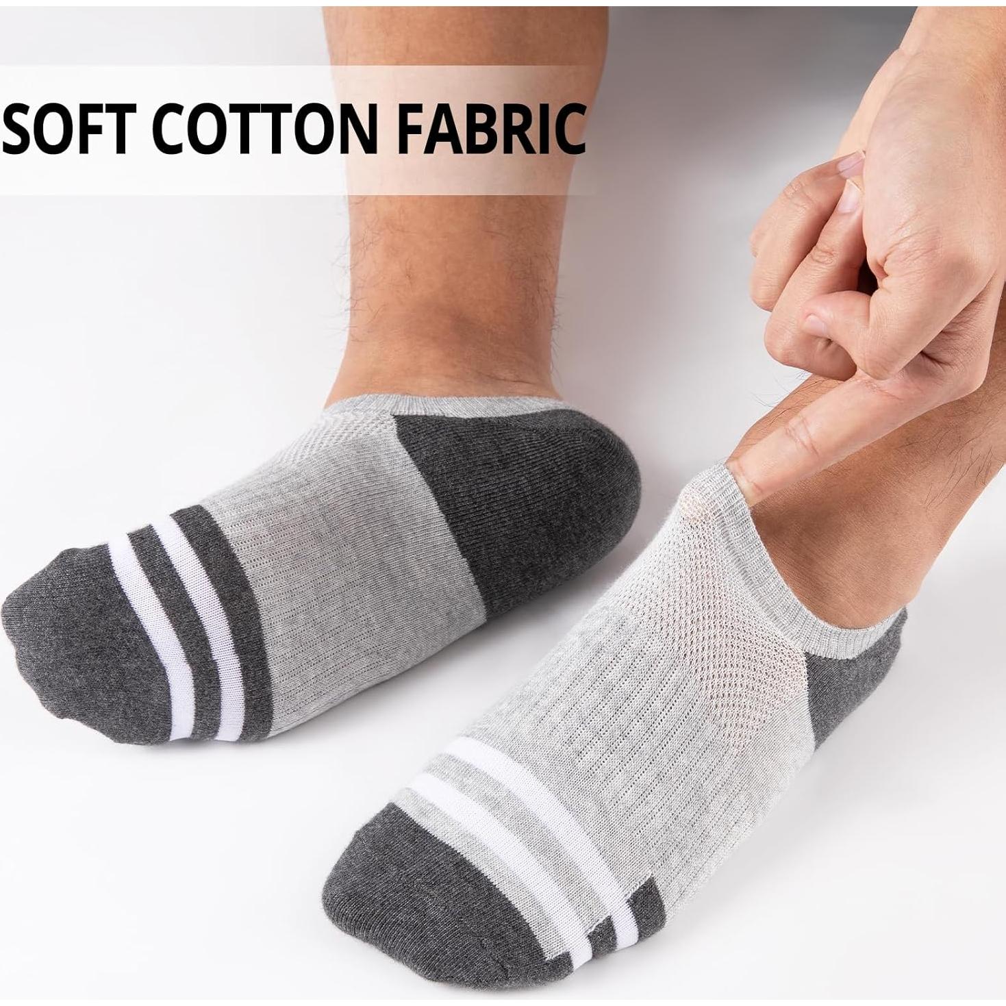 Calcetines Invisibles Heatuff para Hombre - 8 Pares Antideslizantes