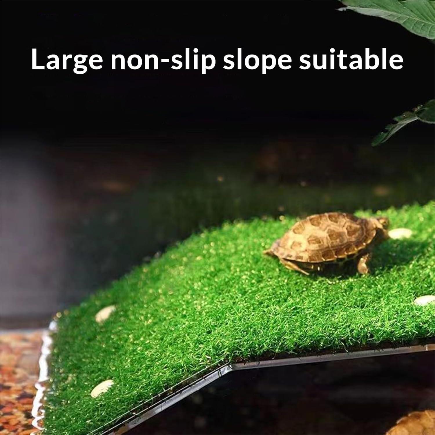 Plataforma de Sol para Tortugas BigTron Mediana con Césped Artificial