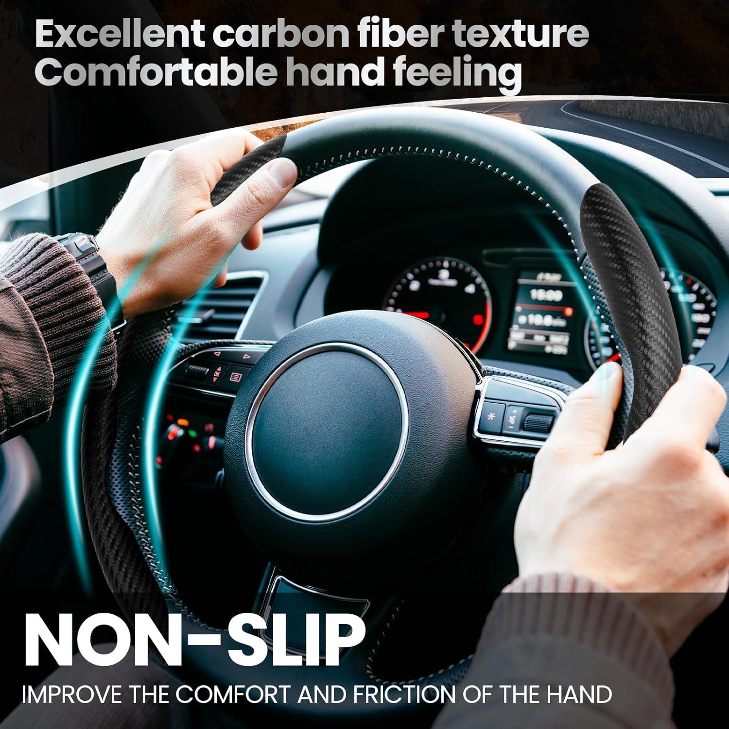 Cubierta de Volante Antideslizante GSPSCN Negra 14-16"