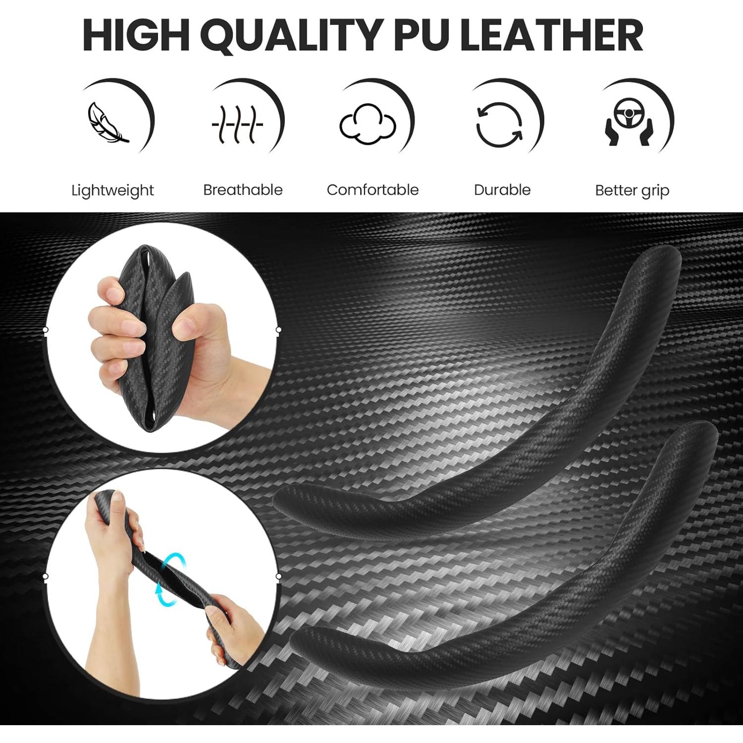 Cubierta de Volante Antideslizante GSPSCN Negra 14-16"