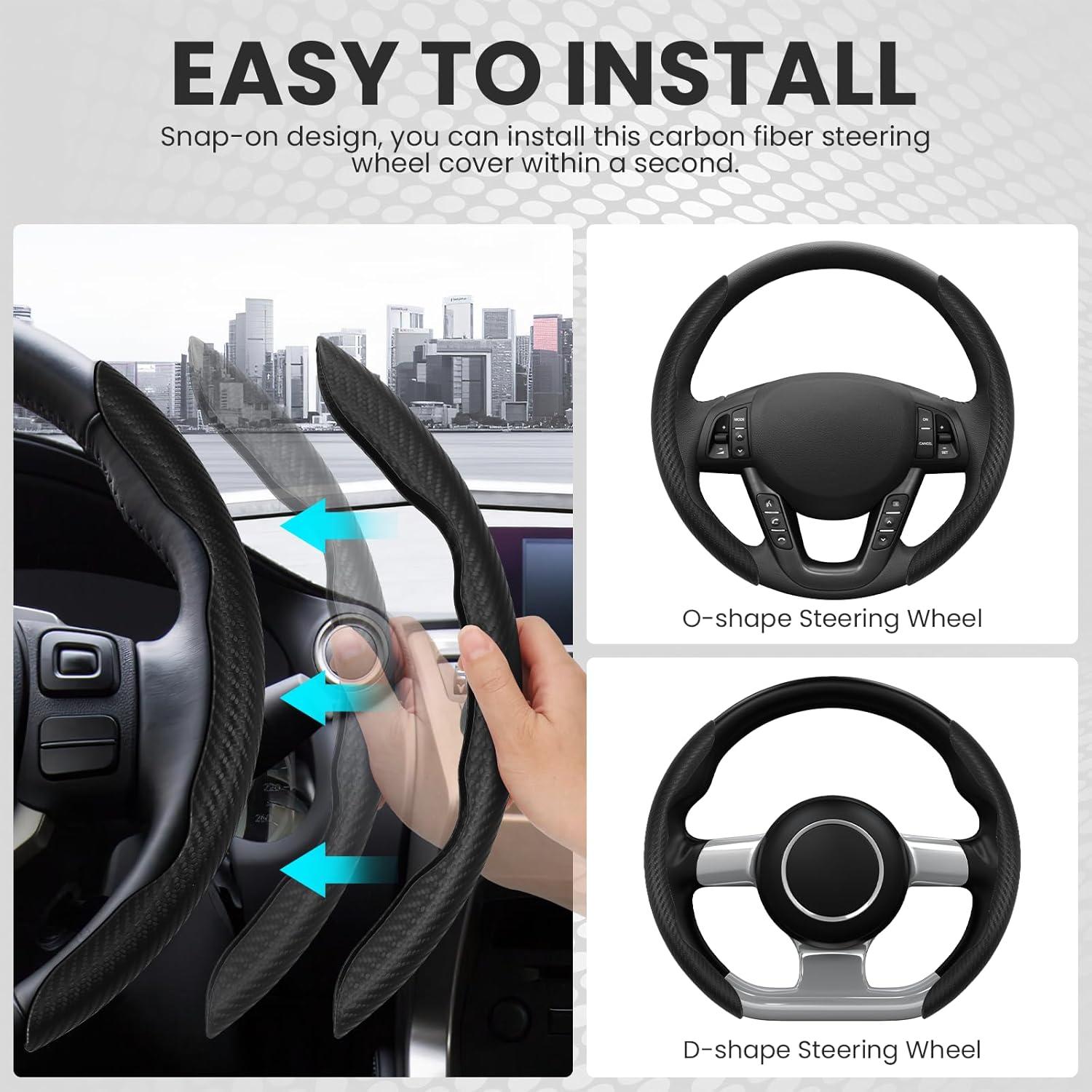 Cubierta de Volante Antideslizante GSPSCN Negra 14-16"