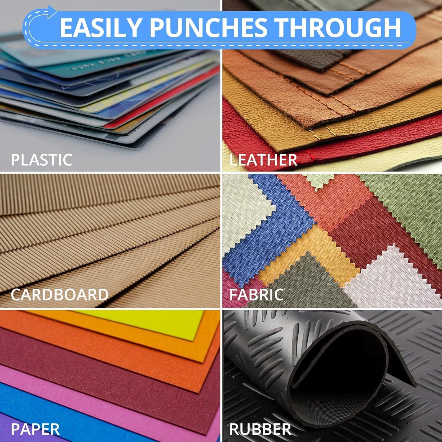 Perforadora de Agujeros de Cuero CAMWAY + 240 Remaches