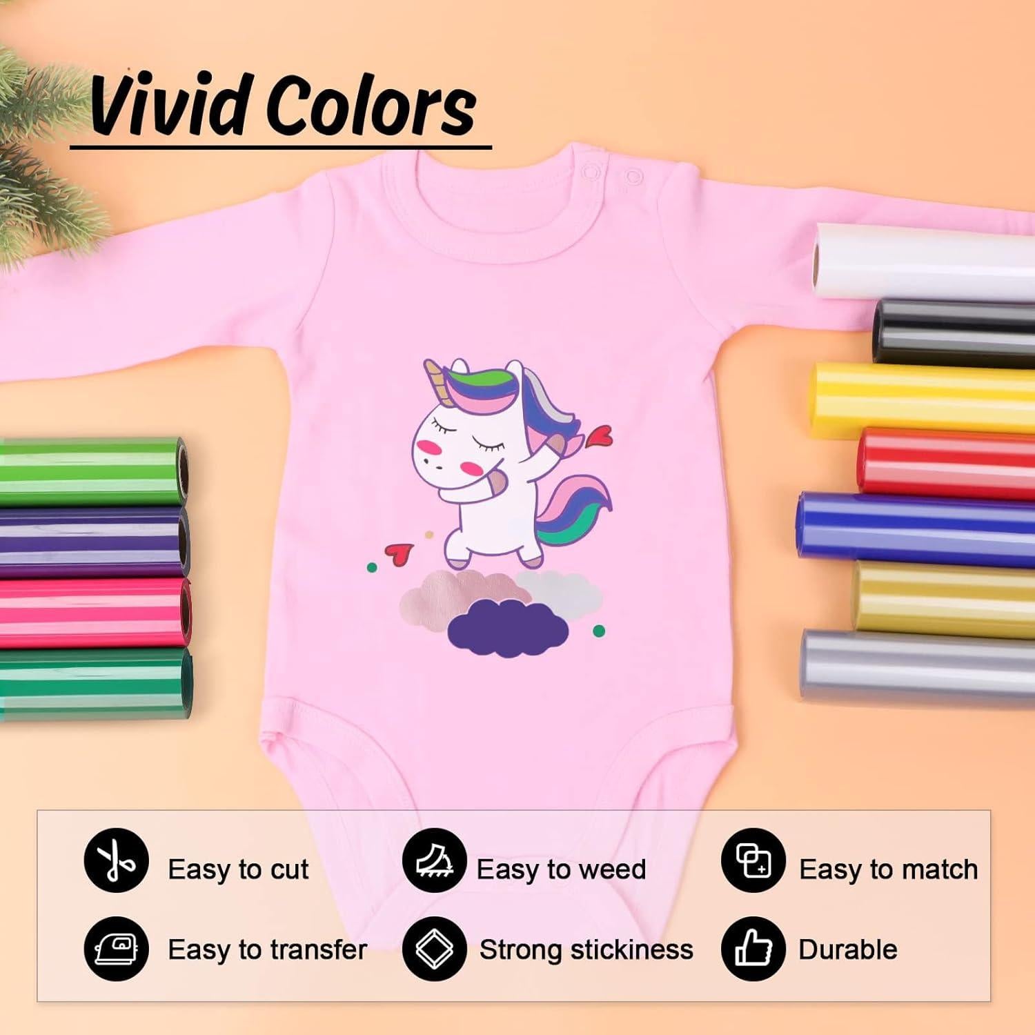 Vinilo de Transferencia de Calor HTVRONT 30.48cm x 1.52m Azul Aqua