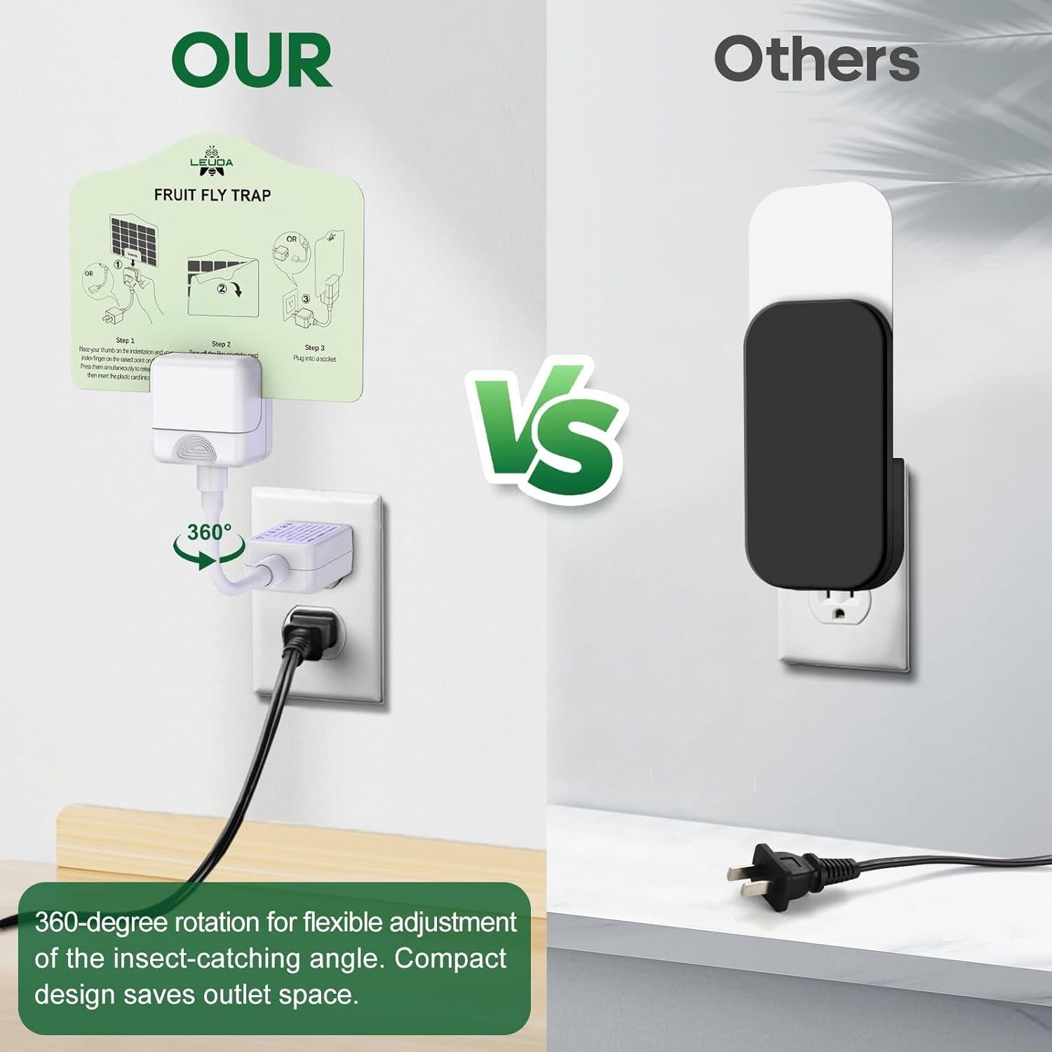 Trampa de Insectos Voladores LEUOA con Luz y Tarjetas Amarillas