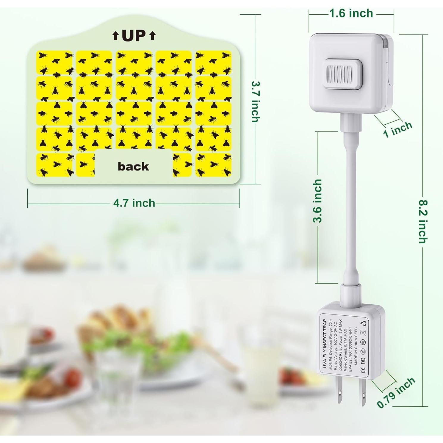 Trampa de Insectos Voladores LEUOA con Luz y Tarjetas Amarillas