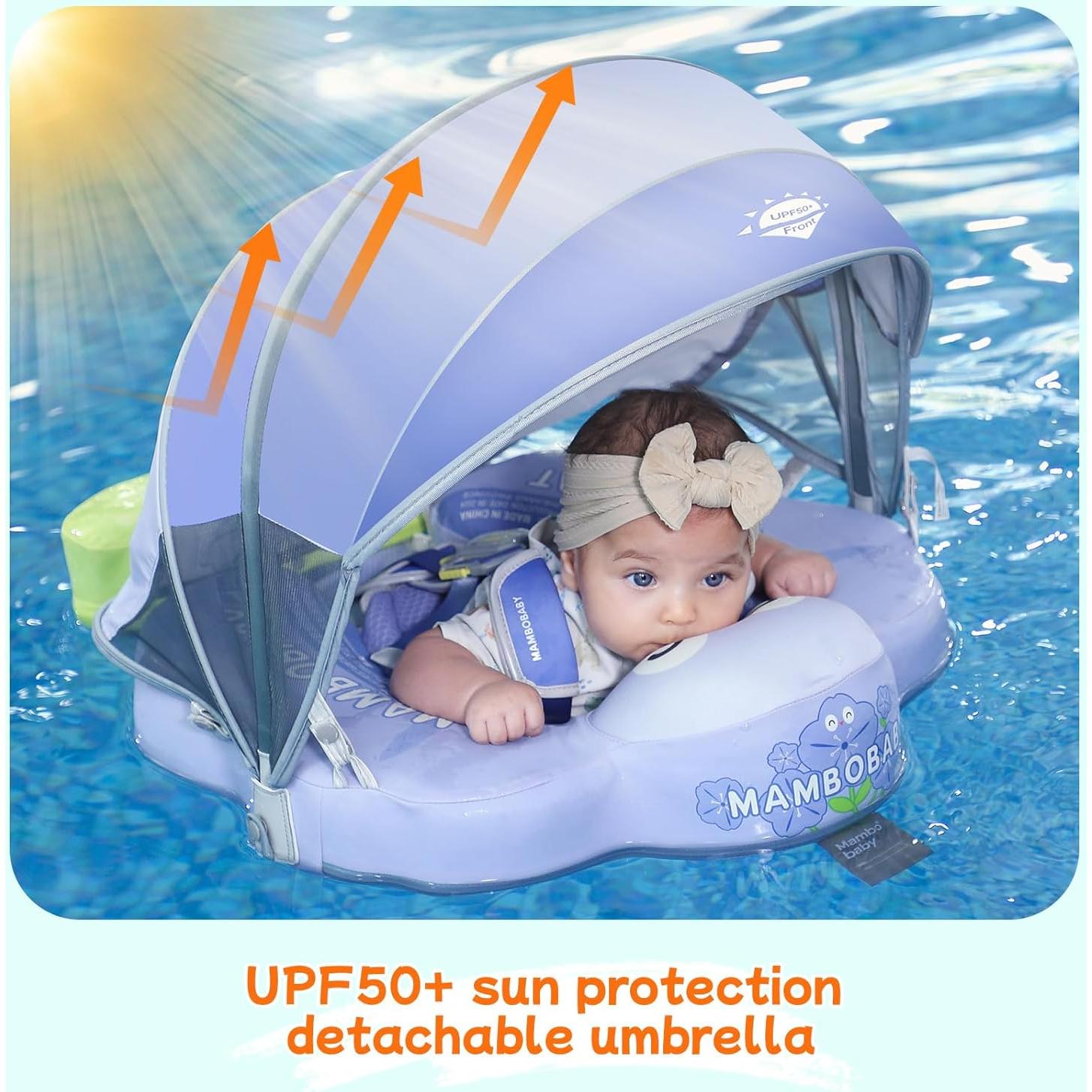 Flotador de Natación para Bebés Mambobaby con Dosel Solar