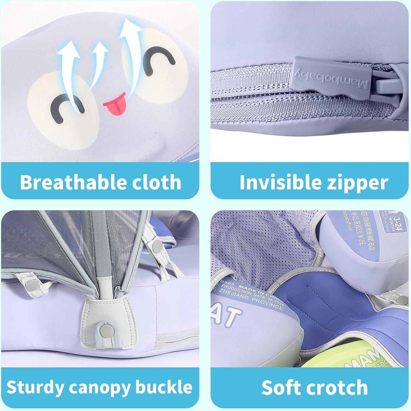 Flotador de Natación para Bebés Mambobaby con Dosel Solar