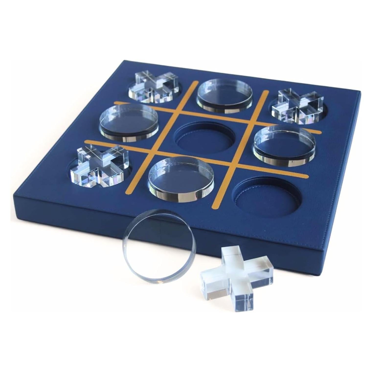 Juego de Tic Tac Toe LuxLand 30x30 cm Piezas de Cuero