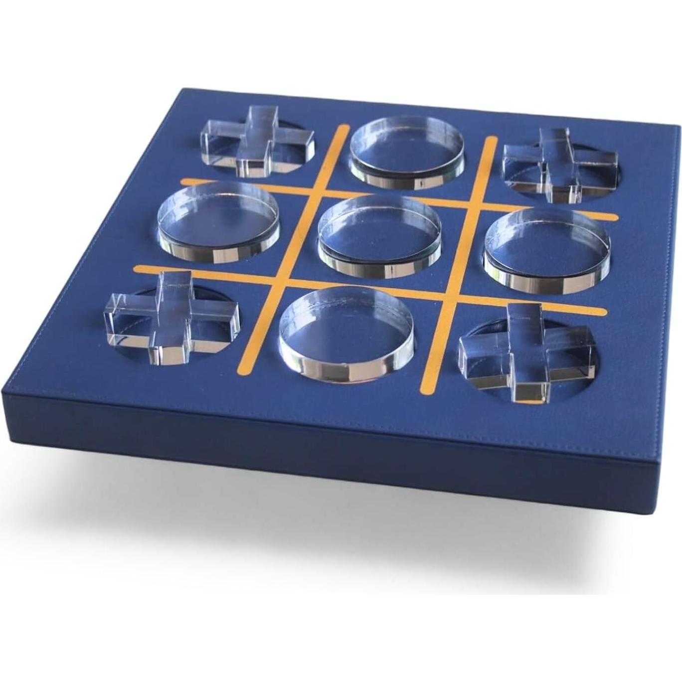 Juego de Tic Tac Toe LuxLand 30x30 cm Piezas de Cuero