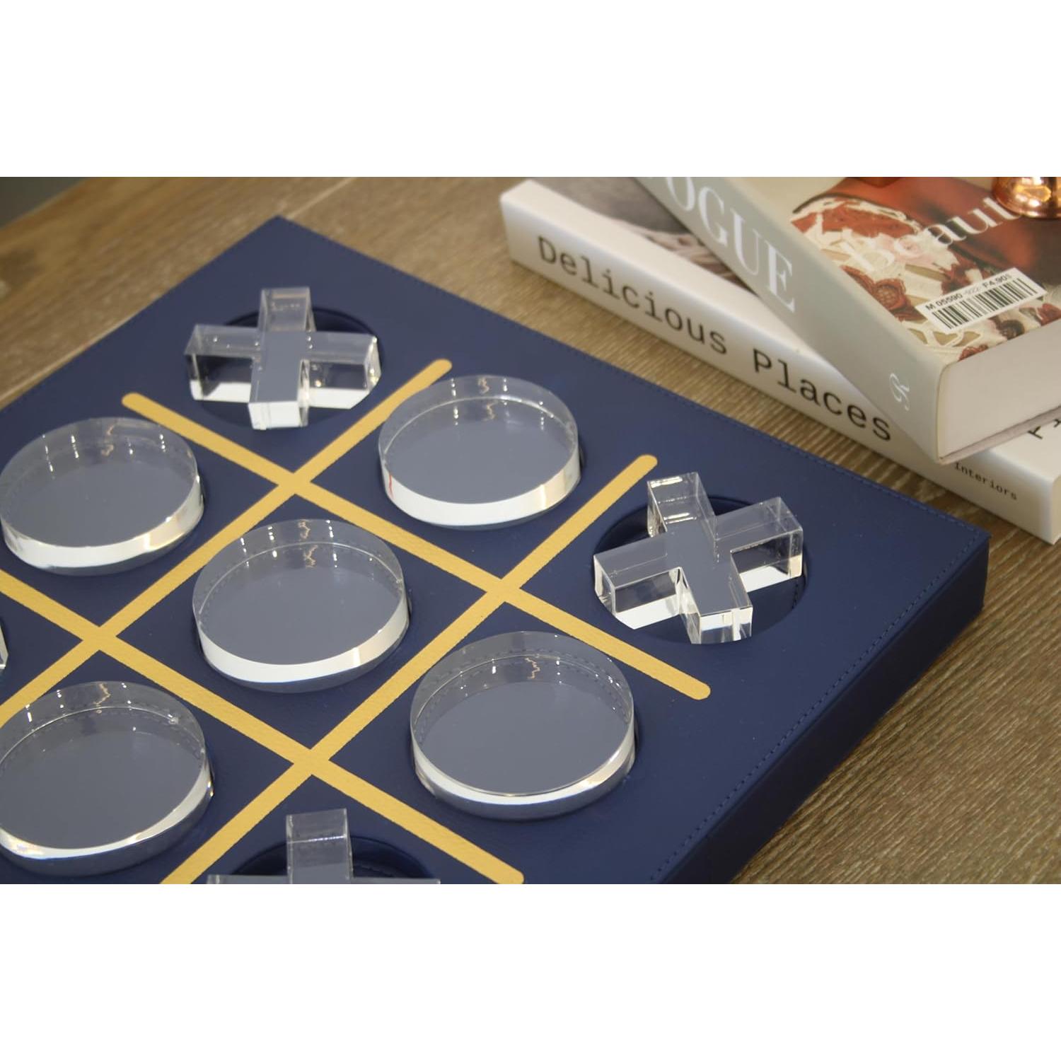 Juego de Tic Tac Toe LuxLand 30x30 cm Piezas de Cuero