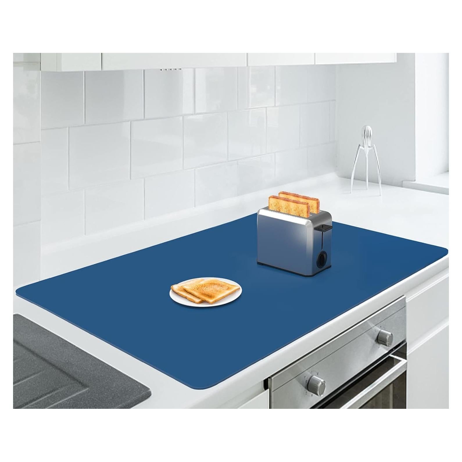 Tapete de Silicona Extra Grande AECHY 91.4x61cm Azul Antideslizante