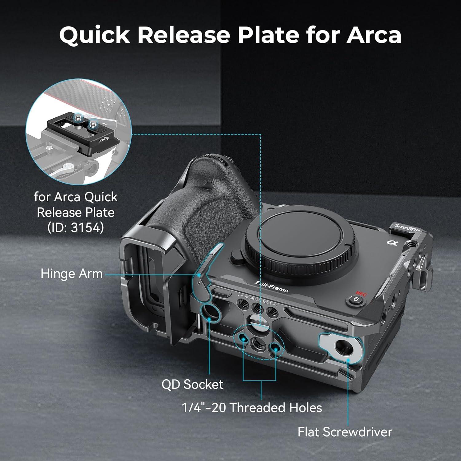 Cage para Sony FX30 FX3 con Abrazadera HDMI y Riel NATO