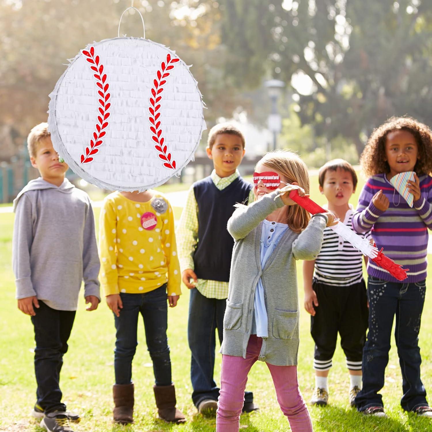 Piñata de Béisbol Deekin con Palo, Antifaz y Confeti