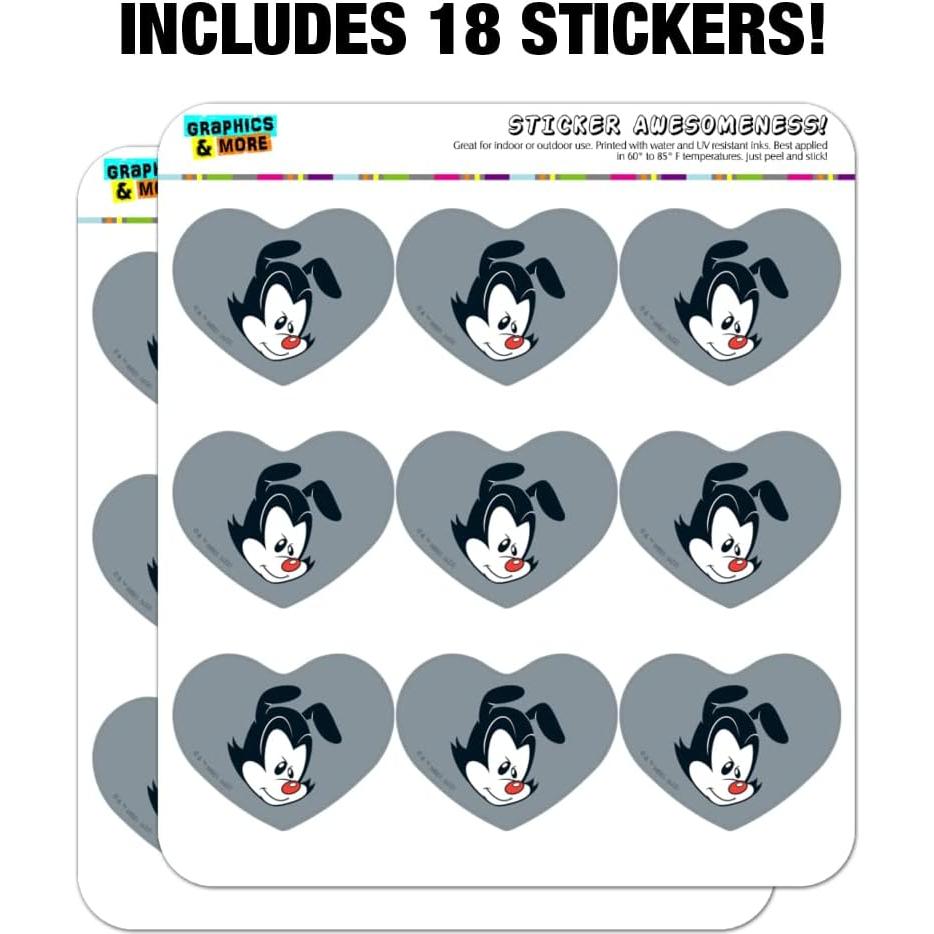 Set de Stickers Corazón Animaniacs Graphics & More - 18 Piezas