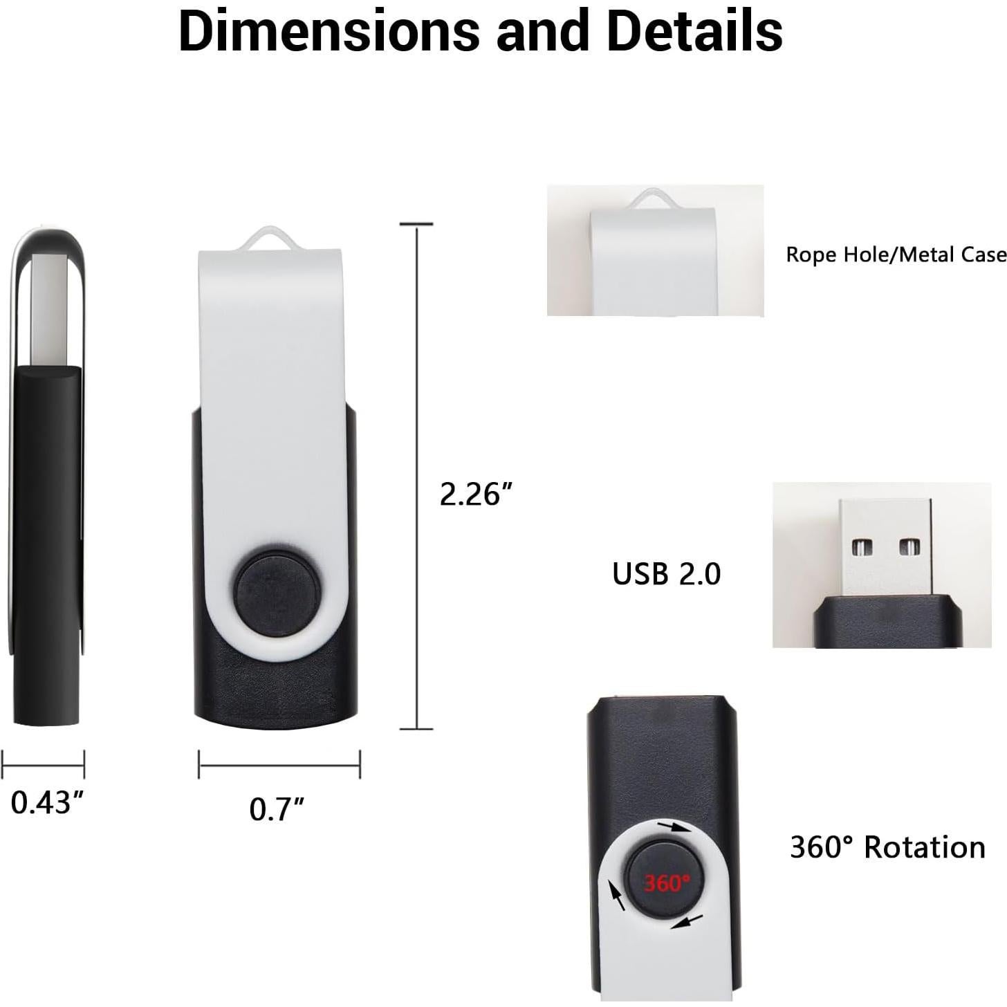 Paquete de 5 unidades USB 2.0 REWBOAT 128MB colores aleatorios