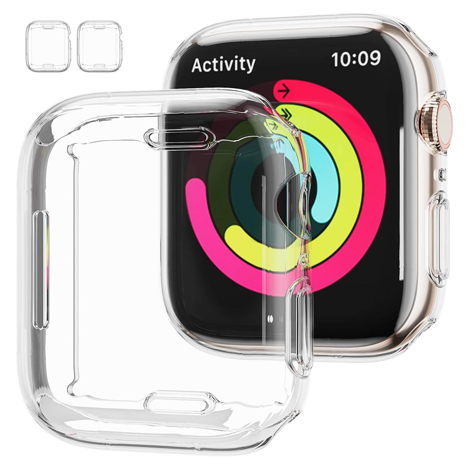 Funda Protectora JZK para Apple Watch Series 9/8/7 41mm - 2 Pack