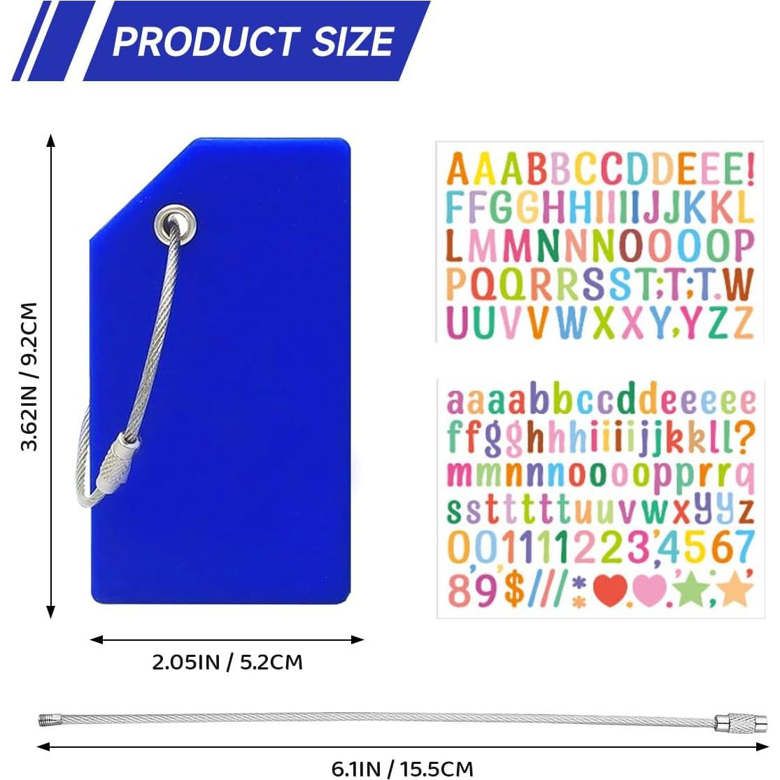 Etiquetas de Equipaje CPCOIN 2 Paquete Silicona Azul