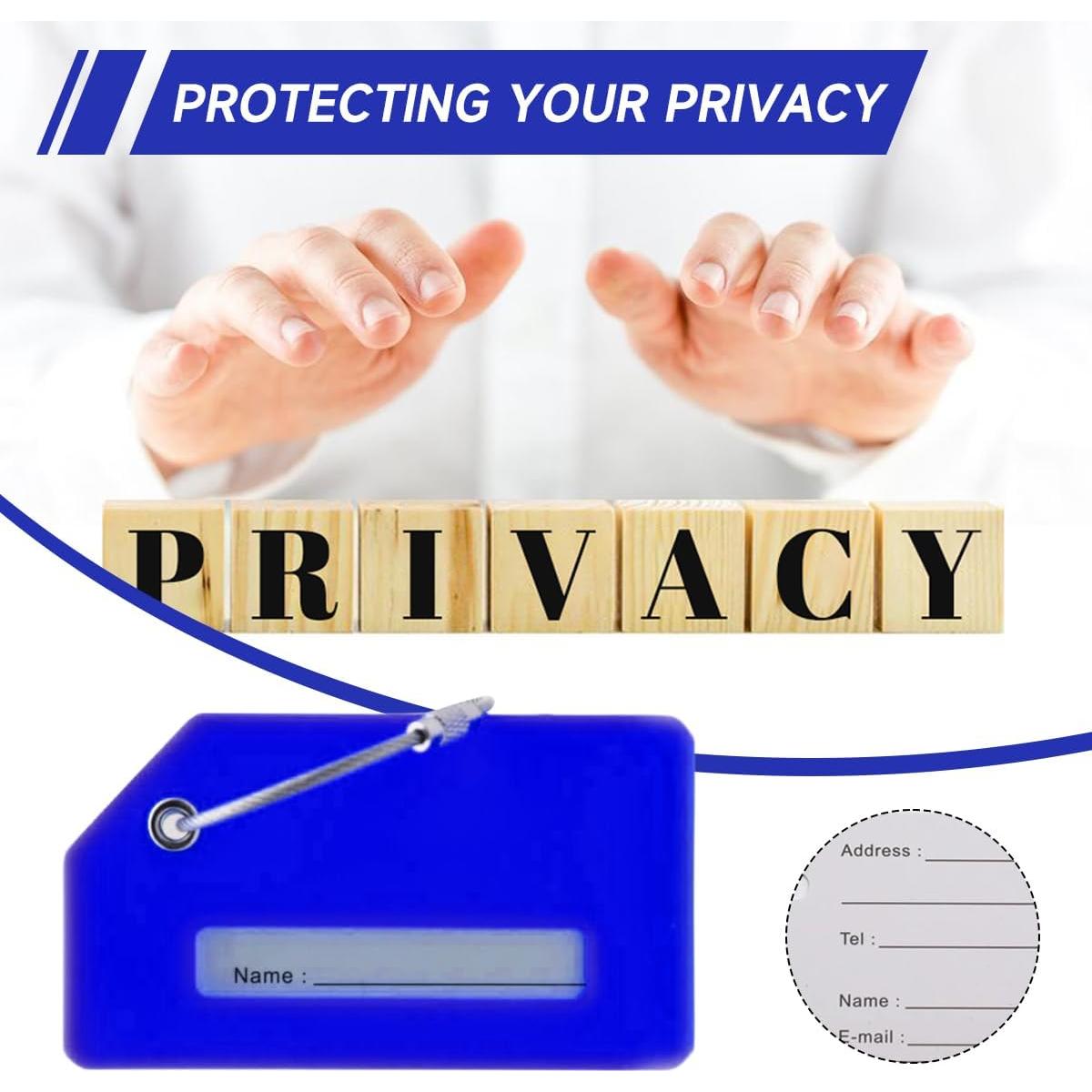 Etiquetas de Equipaje CPCOIN 2 Paquete Silicona Azul