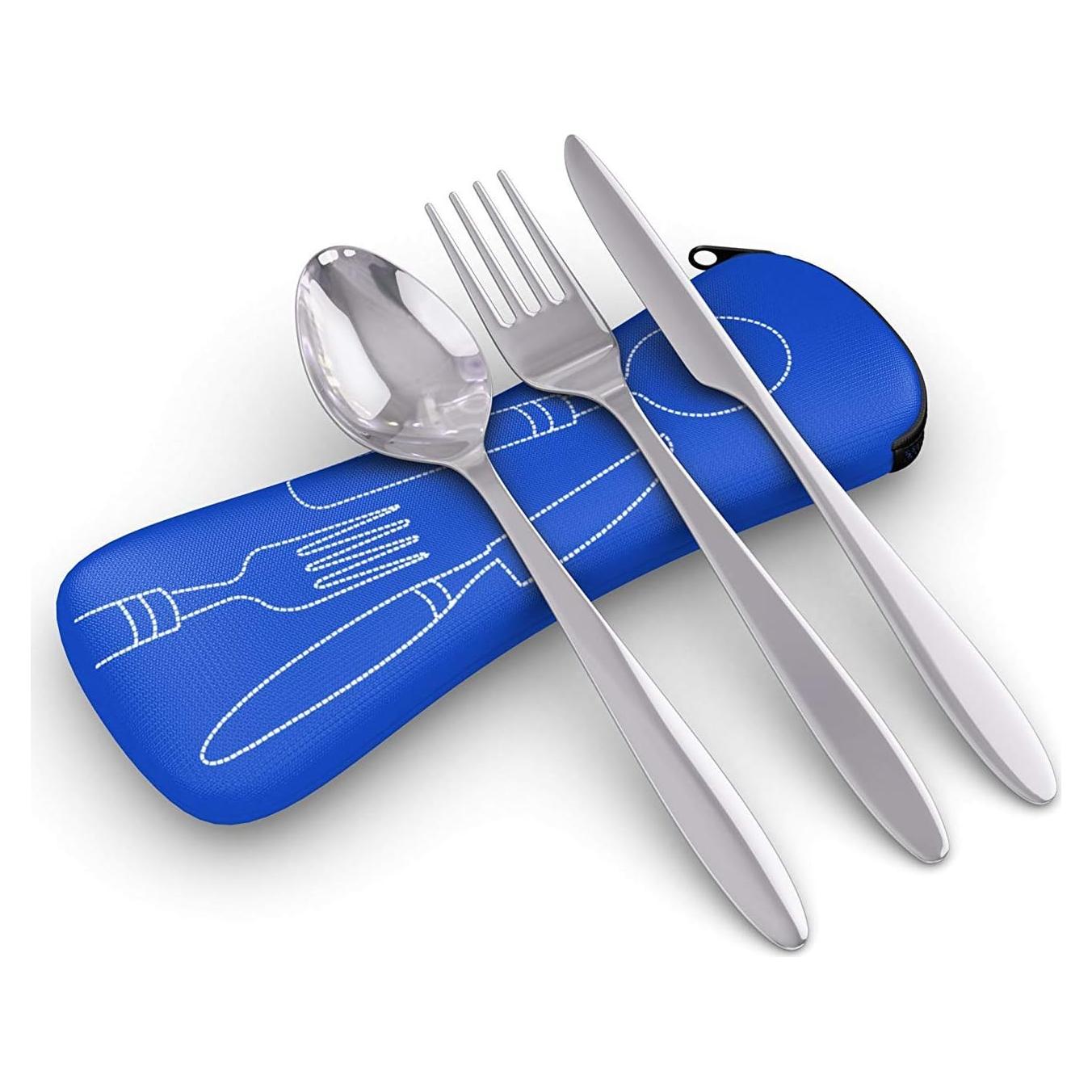 Juego de Utensilios de Viaje Roaming Cooking 3 Piezas Acero Inoxidable