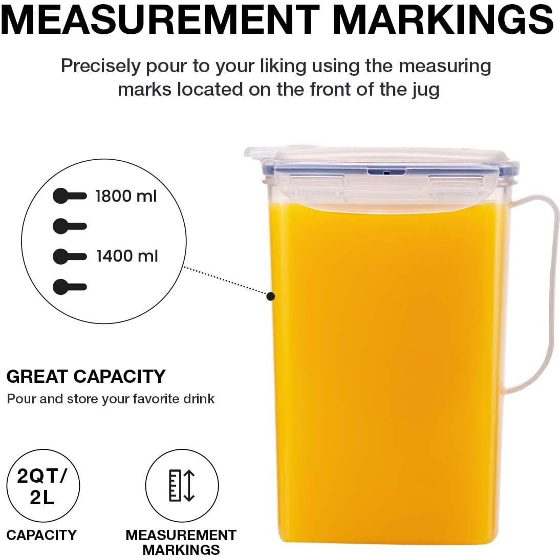 Jarra de Agua LocknLock Aqua 1.89L Plástico Libre de BPA