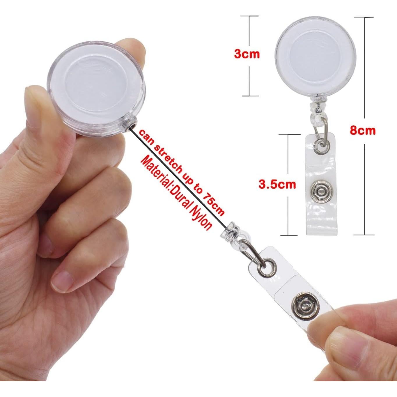 10 Soportes de Insignia Retráctiles YEALQUE para Enfermeras