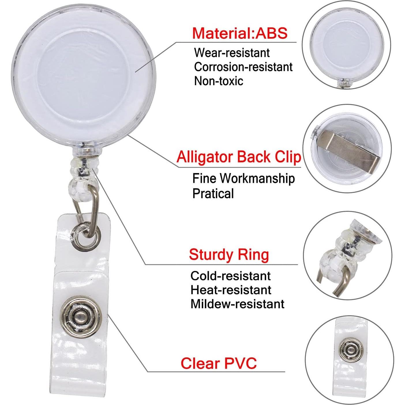 10 Soportes de Insignia Retráctiles YEALQUE para Enfermeras