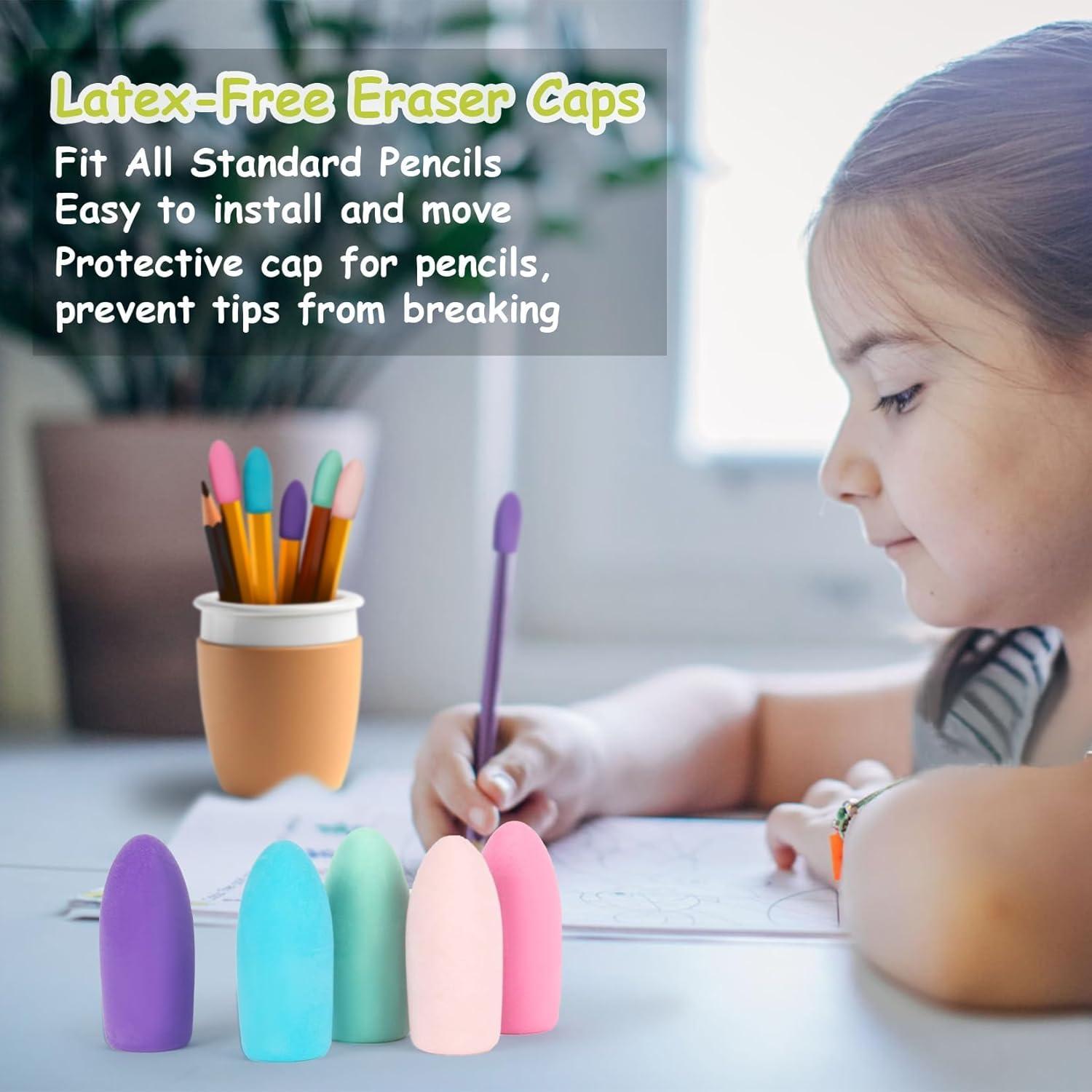 Borradores de Capuchón Sukh 80 PCS Sin Látex para Lápices