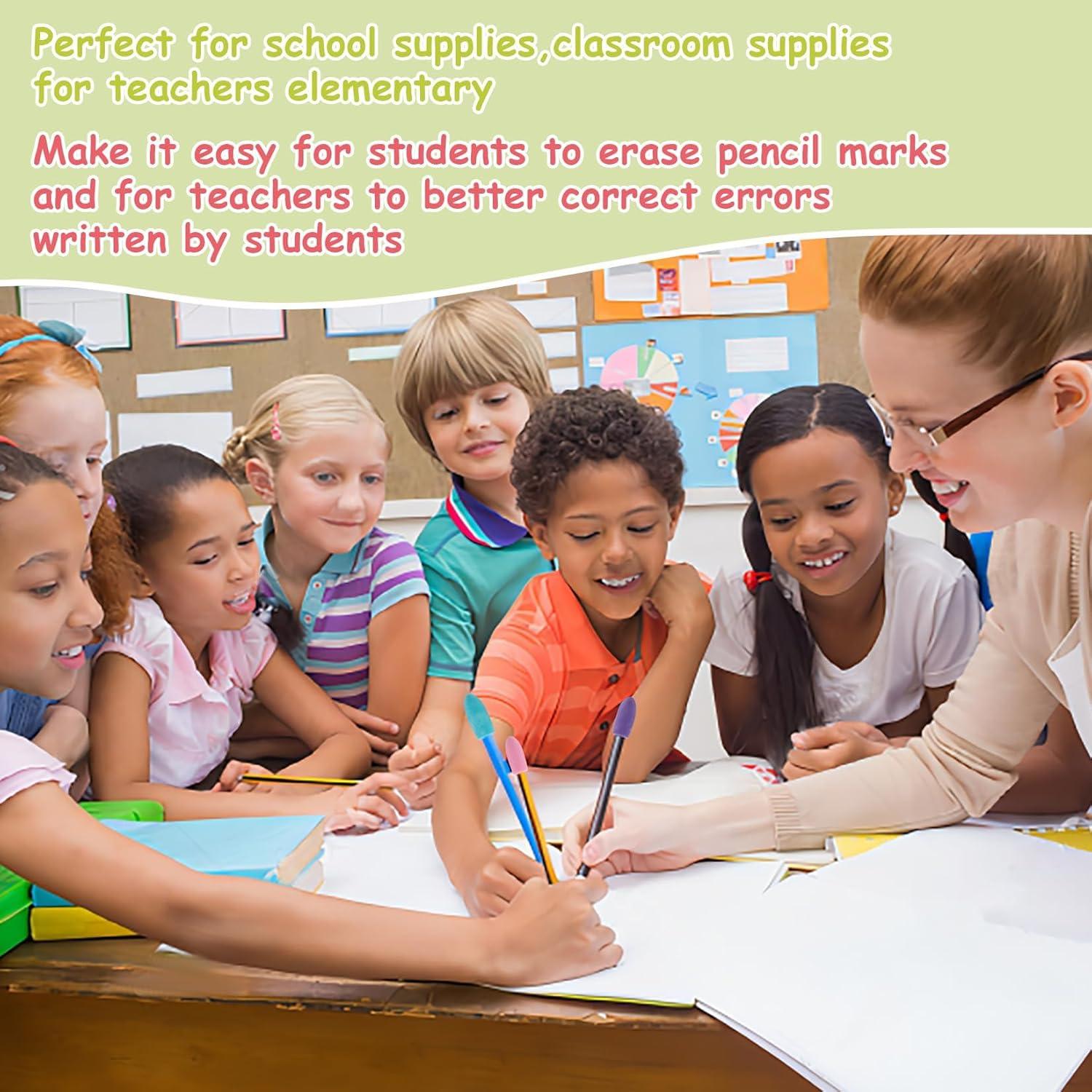 Borradores de Capuchón Sukh 80 PCS Sin Látex para Lápices