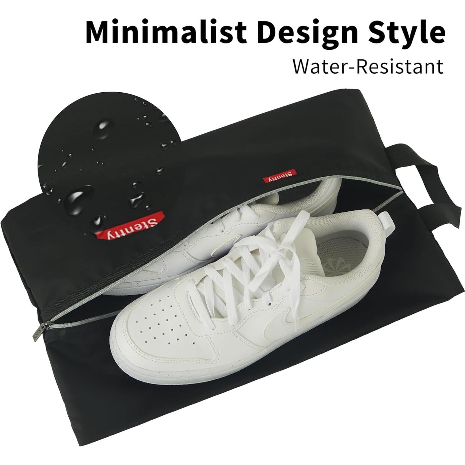 Set de 6 Bolsas para Zapatos Portátiles Impermeables - Negro