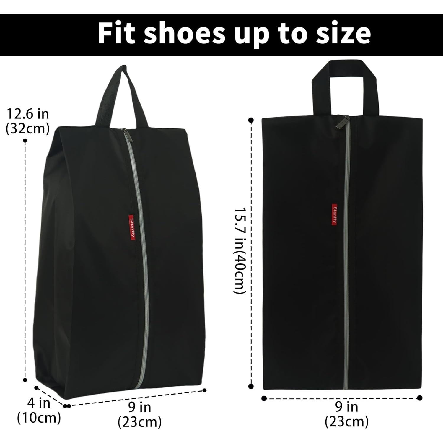 Set de 6 Bolsas para Zapatos Portátiles Impermeables - Negro