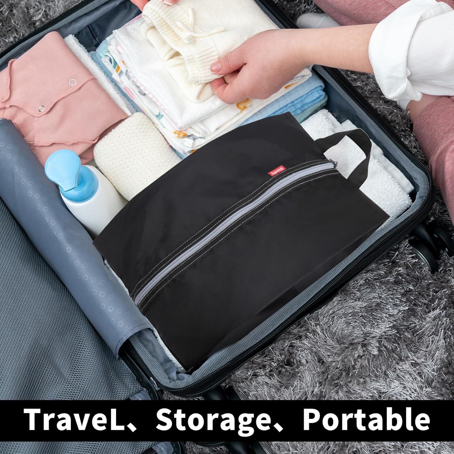 Set de 6 Bolsas para Zapatos Portátiles Impermeables - Negro