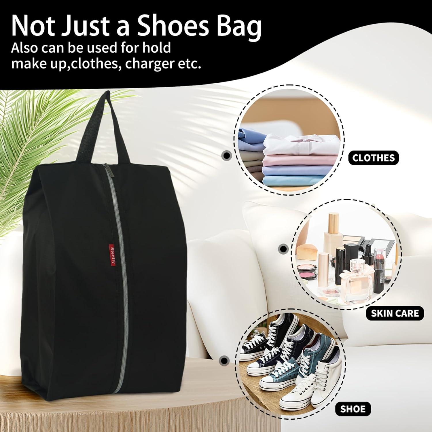 Set de 6 Bolsas para Zapatos Portátiles Impermeables - Negro