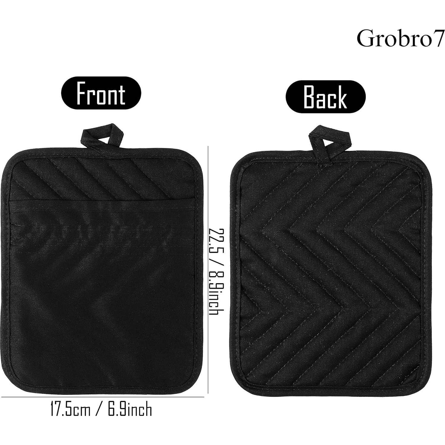 Set de 5 Agarraderas de Algodón GROBRO7 Resistentes al Calor