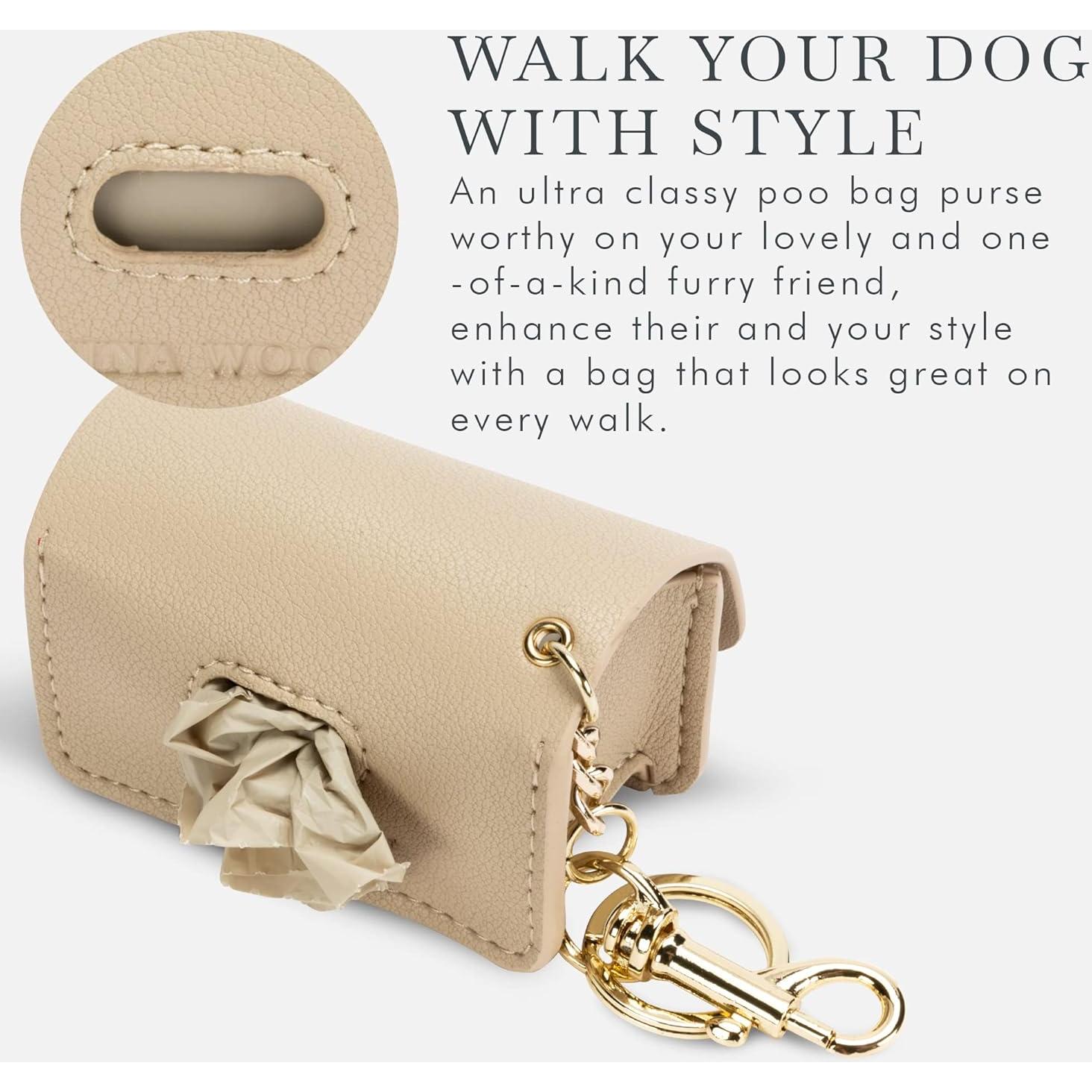 Soporte de Bolsa de Excremento Vegano Nina Woof Beige