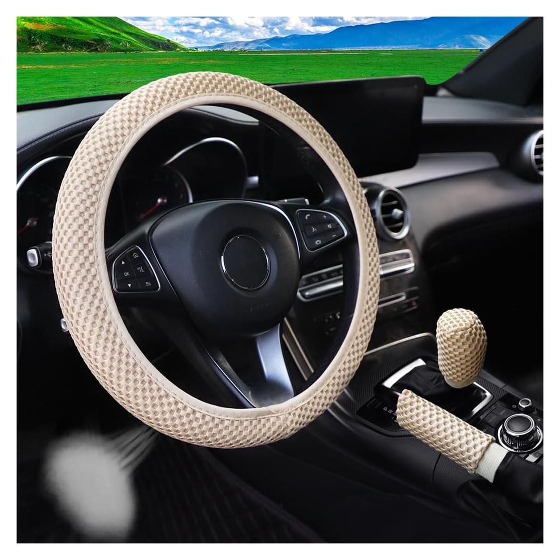 Juego de Fundas de Volante Bittwee 3 Piezas Beige