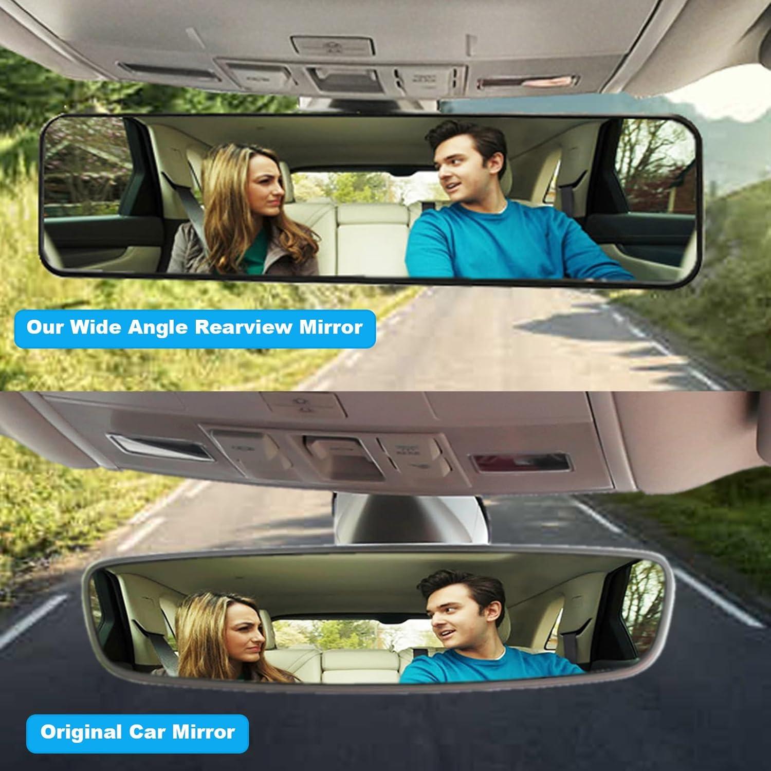 Espejo Retrovisor Panorámico Kitbest 29 cm Convexo Ajustable