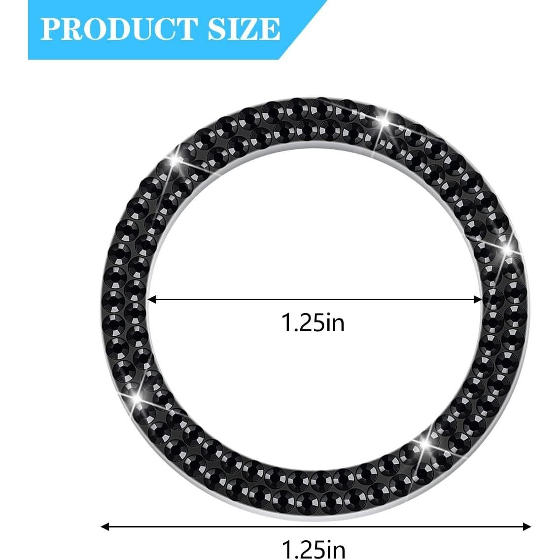 2 Pegatinas de Anillo Brillante KHGUZ para Arranque de Coche