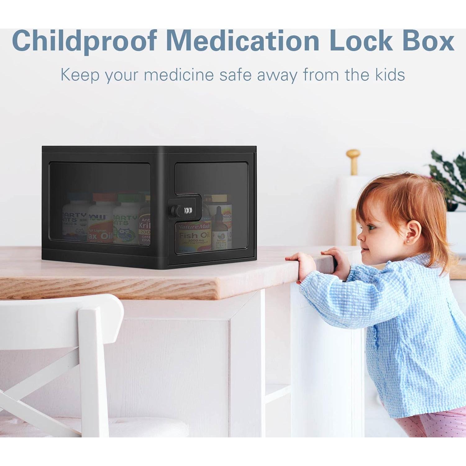 Caja de Seguridad para Medicamentos DEPAD 24x30x20 cm Negra