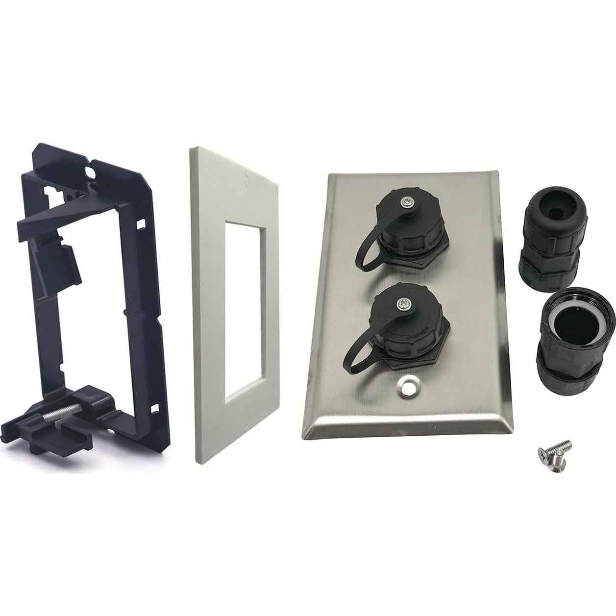 Placa de Pared Ethernet Doble RJ45 CAT6 Impermeable ETS