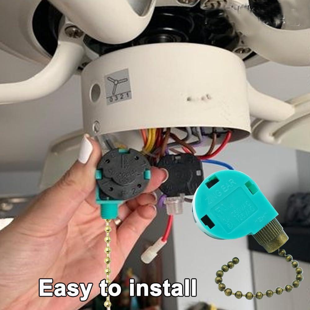 Interruptor de Ventilador de Techo 3 Velocidades PaeorRorL ZE-268S6